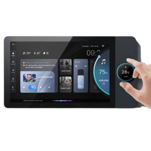Image of The F8 Smart Control Panel is a powerful 8-inch touchscreen hub, combining smart home control with built-in 2-way wired ceiling speakers and a 2-gang relay switch. It supports WiFi, LAN, ZigBee, and Bluetooth, allowing seamless connectivity across your smart devices, while also providing high-quality audio output for alerts or music playback.