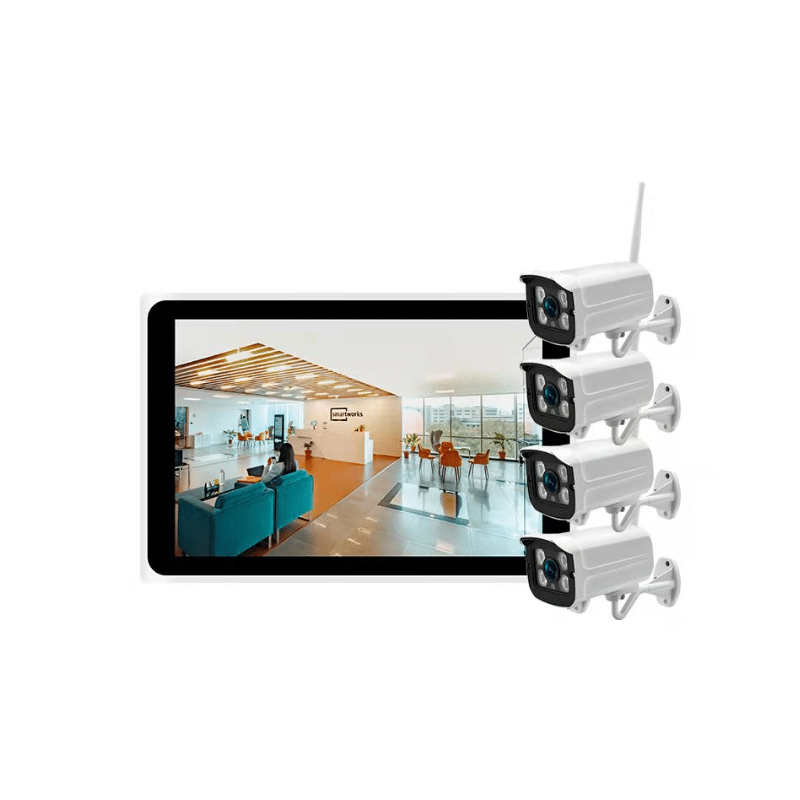 Image of MYQ-8204-D 2.0MP H.265 Wireless CCTV Kit (4 Cameras + 8CH NVR with 10.1” Display)